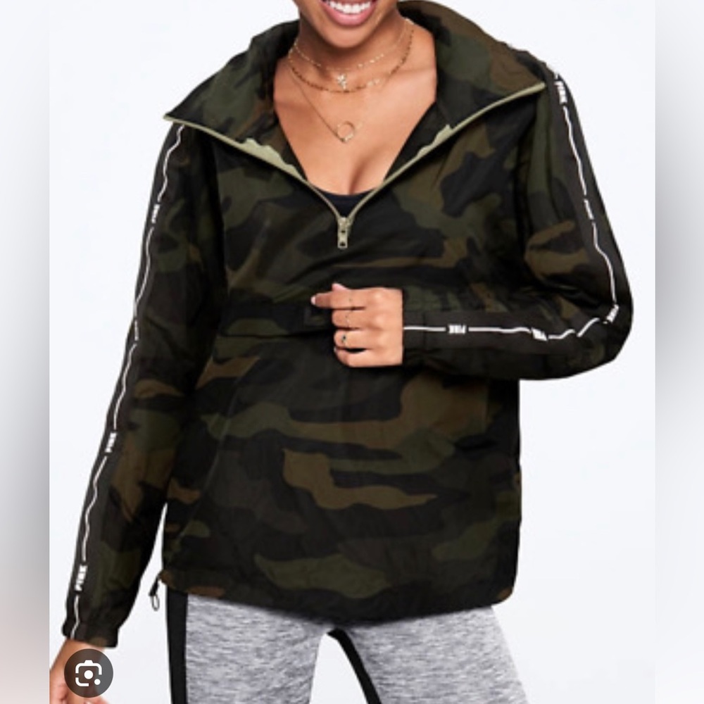 Pink Victoria’s Secret Half Zip Anorak Jacket